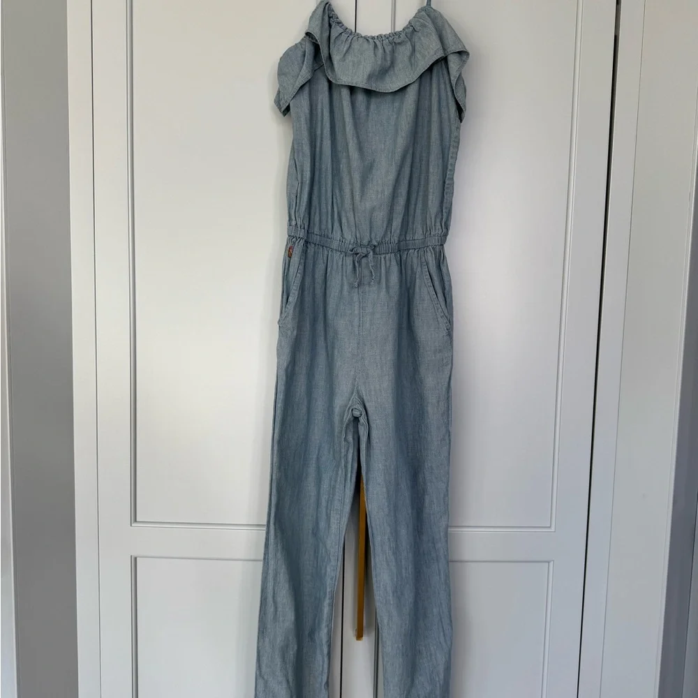 Polo by Ralph Lauren Chambray denim Jumpsuit Romper Classic Preppy Heritage teen